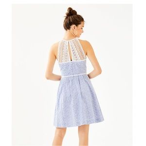 Lilly Pulitzer Tori Dress Crew Blue Tint Eyelet 0